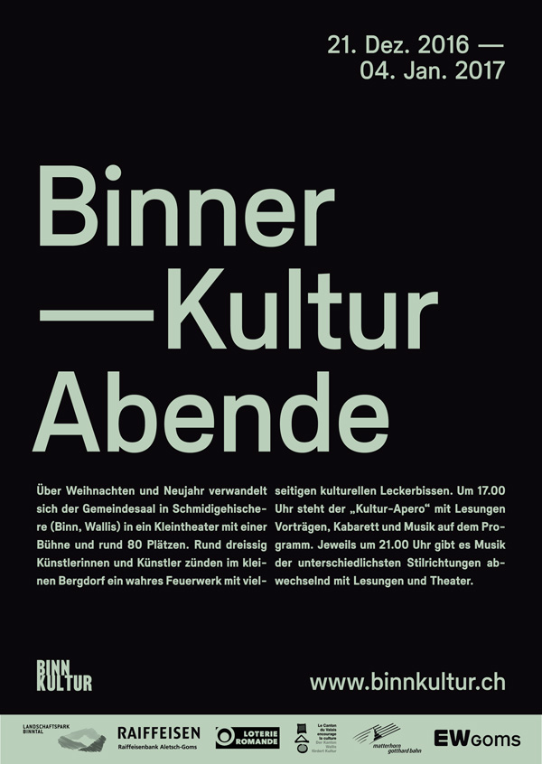 Plakat Binner Kulturabende 2017
