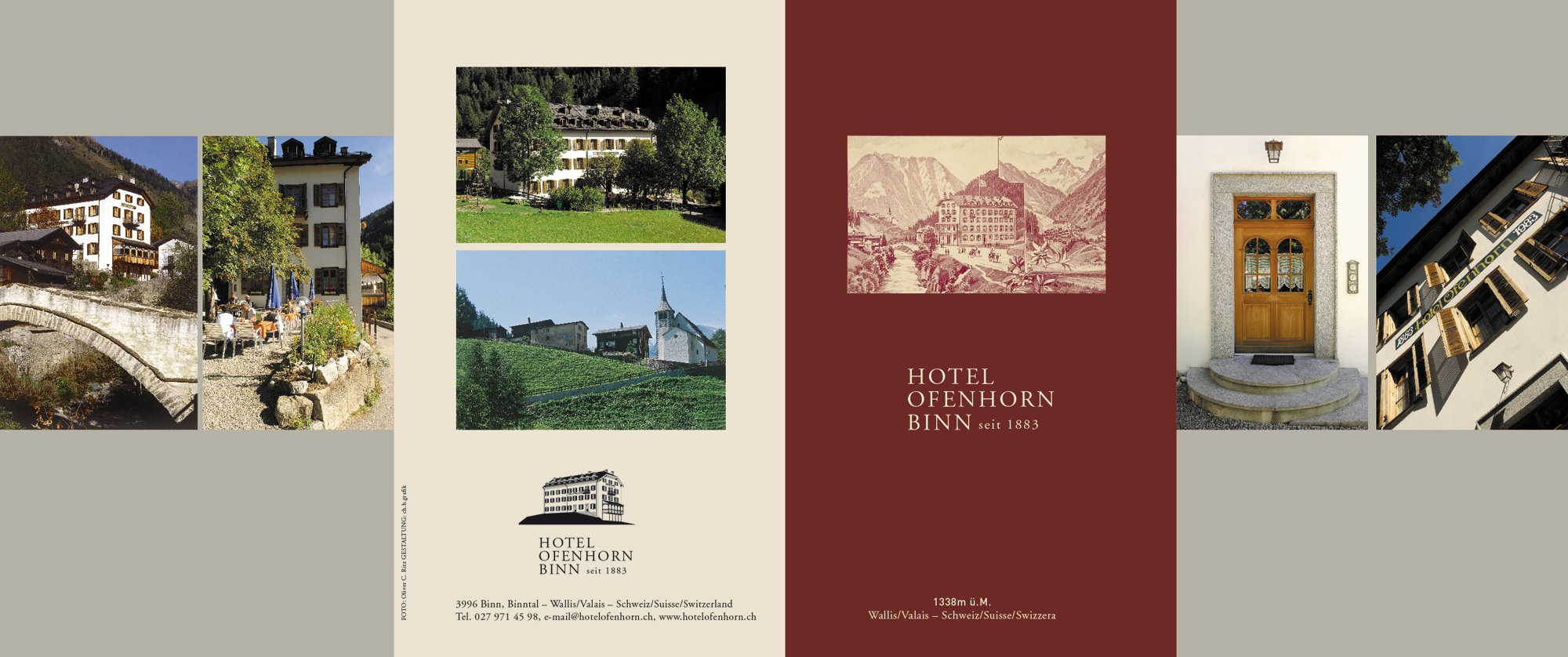 Prospekt Aussenseite Hotel Ofenhorn Binn